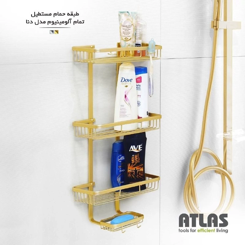 استند سه گوش حمام مدل دنا کد1290 با رنگ بندی