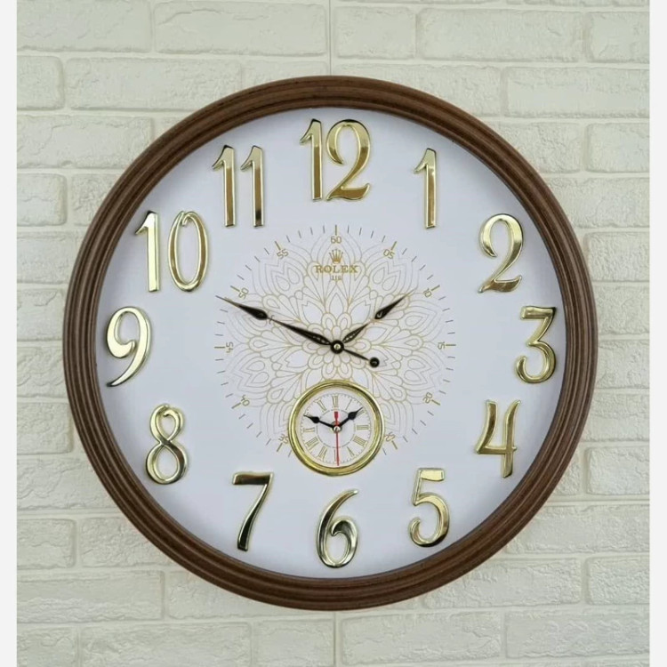 ساعت دیواری 60 در 60 رولکس طرح دار با رنگ بندی