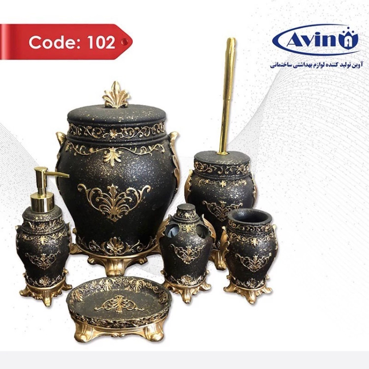 ست سرویس بهداشتی 6تکه کد 100 با رنگ بندی