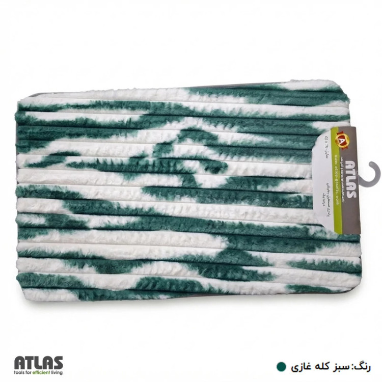 پادری اطلس مدل پولیشی طرح ابروبادی سایز 75x47 سانتیمتر مناسب برای فضای داخلی جدید