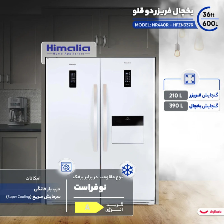 یخچال فریزر دوقلو هیمالیا مدل رومانو پلاس + NR440R+ / NF280R